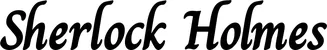 Produktbeispiel Schriftzug - Sherlock Holmes