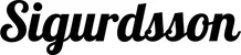 Produktbeispiel Schriftzug - Sigurdsson