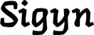 Produktbeispiel Schriftzug - Sigyn
