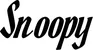 Produktbeispiel Schriftzug - Snoopy