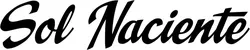 Produktbeispiel Schriftzug - Sol Naciente
