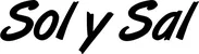 Produktbeispiel Schriftzug - Sol y Sal