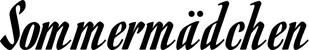 Produktbeispiel Schriftzug - Sommermädchen