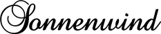 Produktbeispiel Schriftzug - Sonnenwind