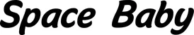 Produktbeispiel Schriftzug - Space Baby
