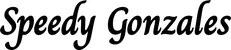 Produktbeispiel Schriftzug - Speedy Gonzales