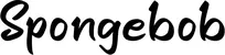 Produktbeispiel Schriftzug - Spongebob