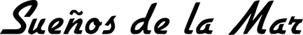 Produktbeispiel Schriftzug - Sueños de la Mar