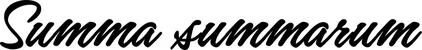 Produktbeispiel Schriftzug - Summa summarum