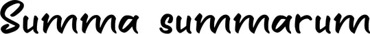 Produktbeispiel Schriftzug - Summa summarum