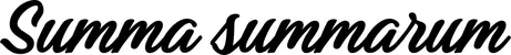 Produktbeispiel Schriftzug - Summa summarum