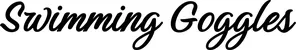 Produktbeispiel Schriftzug - Swimming Goggles