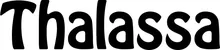 Produktbeispiel Schriftzug - Thalassa