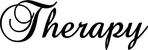 Produktbeispiel Schriftzug - Therapy