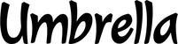 Produktbeispiel Schriftzug - Umbrella