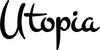 Produktbeispiel Schriftzug - Utopia