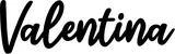 Produktbeispiel Schriftzug - Valentina
