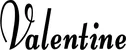 Produktbeispiel Schriftzug - Valentine