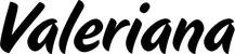 Produktbeispiel Schriftzug - Valeriana