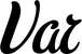 Produktbeispiel Schriftzug - Var