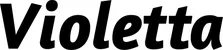 Produktbeispiel Schriftzug - Violetta