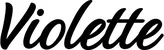 Produktbeispiel Schriftzug - Violette