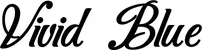 Produktbeispiel Schriftzug - Vivid Blue