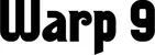 Produktbeispiel Schriftzug - Warp 9