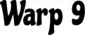 Produktbeispiel Schriftzug - Warp 9