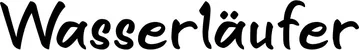 Produktbeispiel Schriftzug - Wasserläufer