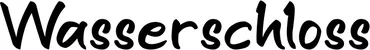 Produktbeispiel Schriftzug - Wasserschloss
