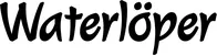 Produktbeispiel Schriftzug - Waterlöper