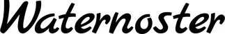 Produktbeispiel Schriftzug - Waternoster