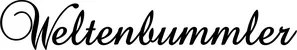 Produktbeispiel Schriftzug - Weltenbummler