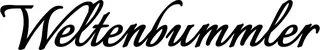 Produktbeispiel Schriftzug - Weltenbummler