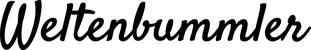 Produktbeispiel Schriftzug - Weltenbummler