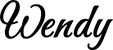 Produktbeispiel Schriftzug - Wendy