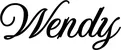 Produktbeispiel Schriftzug - Wendy