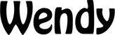 Produktbeispiel Schriftzug - Wendy