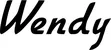 Produktbeispiel Schriftzug - Wendy