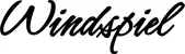 Produktbeispiel Schriftzug - Windspiel