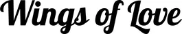 Produktbeispiel Schriftzug - Wings of Love
