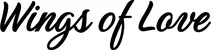 Produktbeispiel Schriftzug - Wings of Love