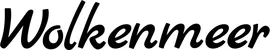 Produktbeispiel Schriftzug - Wolkenmeer