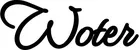 Produktbeispiel Schriftzug - Woter