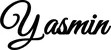 Produktbeispiel Schriftzug - Yasmin