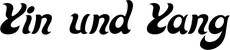 Produktbeispiel Schriftzug - Yin und Yang