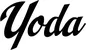 Produktbeispiel Schriftzug - Yoda