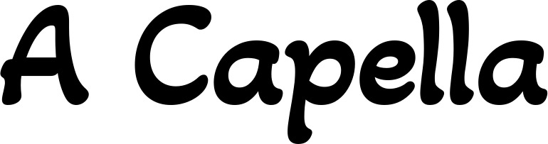 Vorschau des Bootsnamens "A Capella" als Schriftzug für "Bootsbeschriftung Klassisch 103"