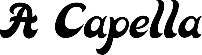 Vorschau des Bootsnamens "A Capella" als Schriftzug für "Bootsbeschriftung Klassisch 33"